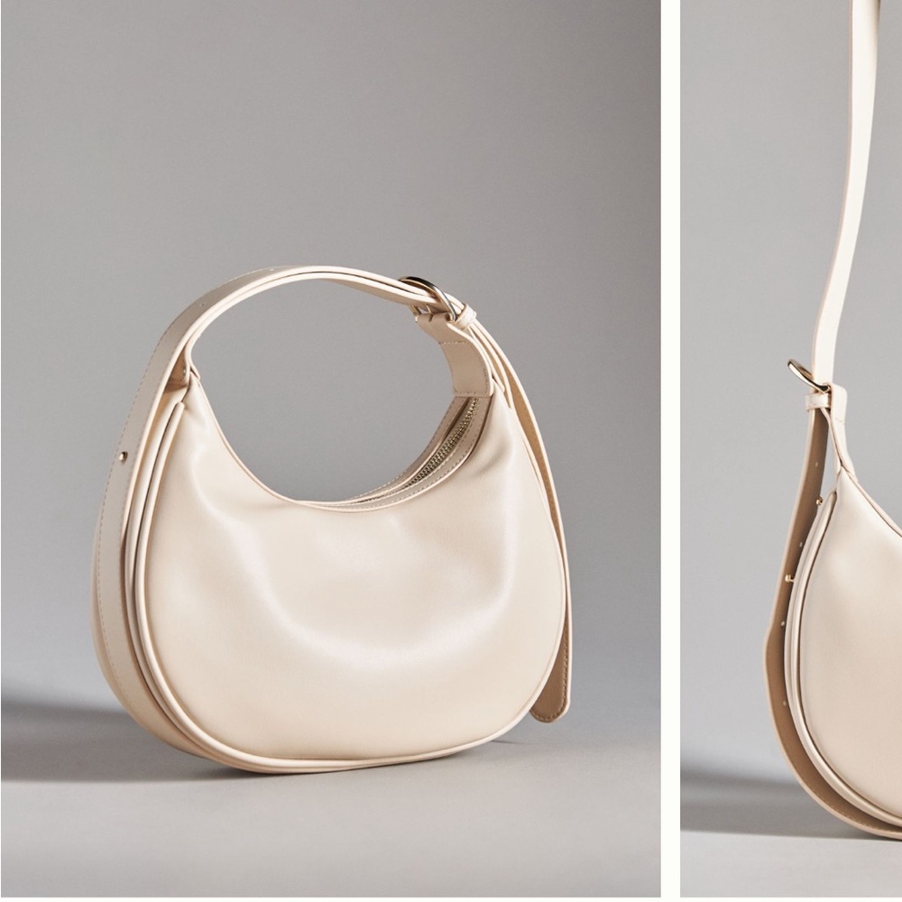 Anthropologie sand Brea faux leather shoulder bag